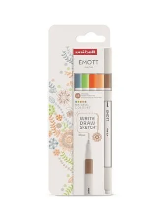 Fineliner Emott Natural, 5 různých barev, 0,4 mm, UNI 302422263 Přímo Od Výrobce