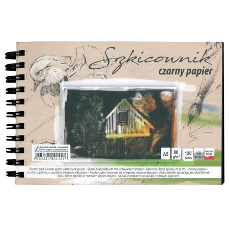 Originální Skicák v deskachčerný p A5/120l 80g SP